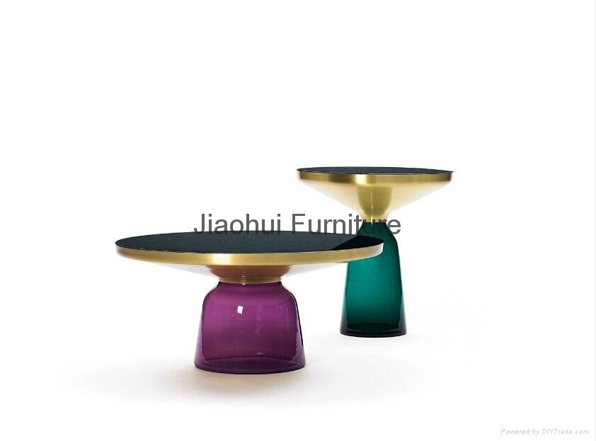 modern factory wholesale elegent designer glass belling side table 3