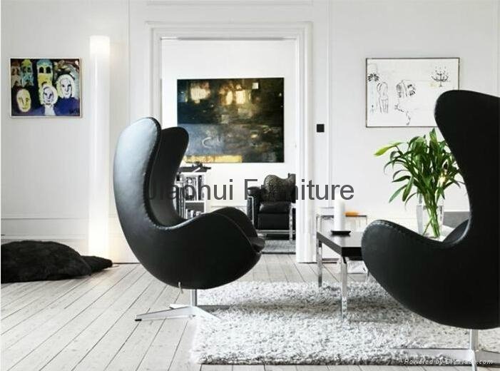 fashionable living room furniture swivel arne jacobsen leisure egg chair 2