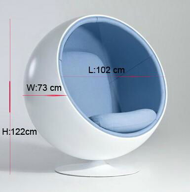 comfortable replica designer Eero Aarnio swivel round ball shape leisure chair 5