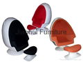 replica Lee West Alpha fiberglass aviato stereo swivel egg pod space chair 4