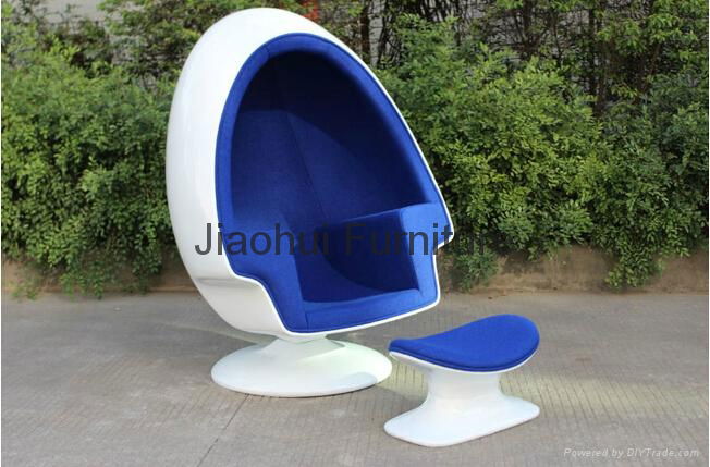 replica Lee West Alpha fiberglass aviato stereo swivel egg pod space chair 5