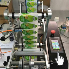 semi automatic labeling  machine with date printer for round bottle