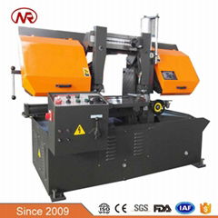 GZ4235 Semi Automatic Wheels Industrial Metal Cutting Band Saw Machine