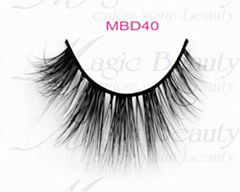 Real Siberian 3D Mink Fur Lashes MBD40 Private Label Cruelty-free 