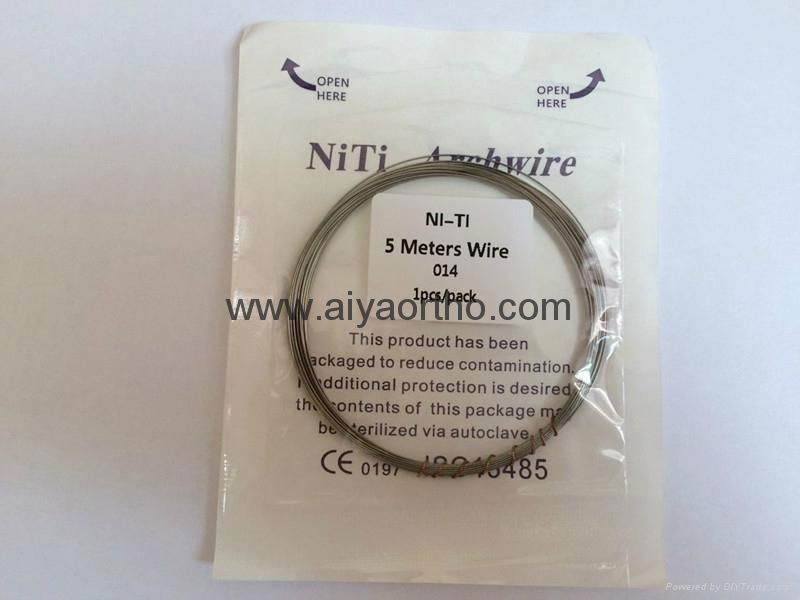 Super elastic orthodontic NITI archwire oval form 4