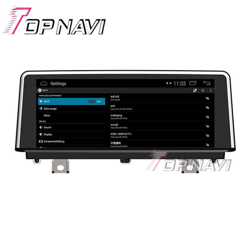 TOPNAVI 10.25‘’ Screen Android 4.4 Auto Audio Video Radio BMW(2011-2013) BT 2