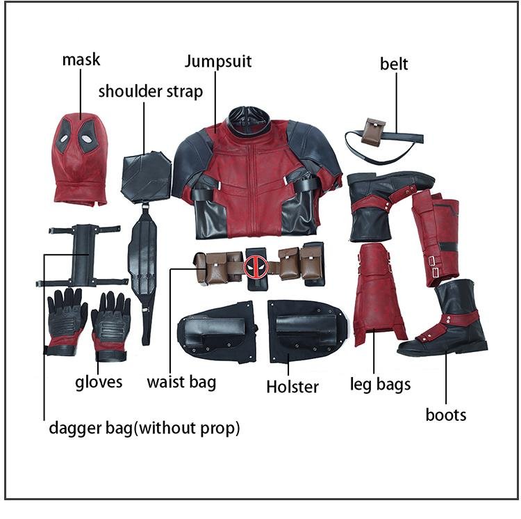Deadpool 2 high quality cosplay costume outfits for adult Halloween costumes man 4