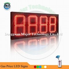 8 inch Red 88.88 Outdoor Waterproof Remote Control LED Gas Price Sign