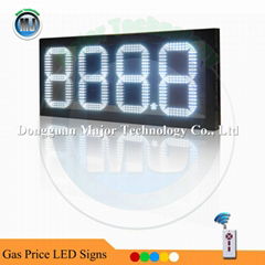 12 Inch High Brightness Outdoor Remote Control 888.8 White Gas Station LED Gas P