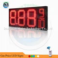 Red Color 8.88 9/10 12" High Quality RF White LED Gas Price Changer for Gil Stat