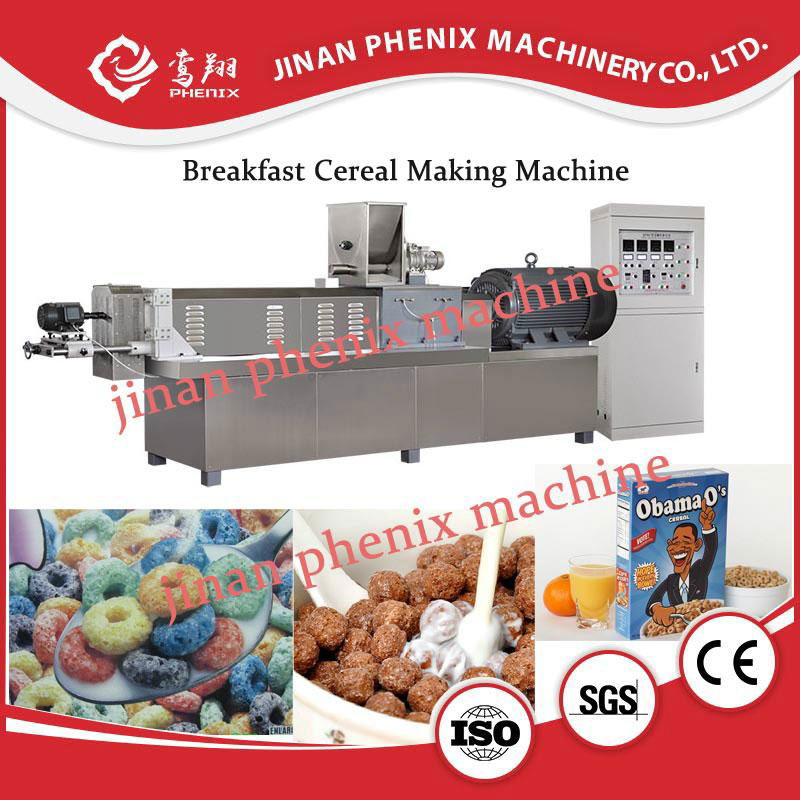 oat flakes breakfast cereals food extruder making machine