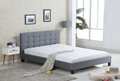 Luxury modern italian gray fabric plywood double bed designs furniture 3