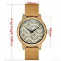 SIHAIXIN Antique Bamboo Wood Watches Men Genuine Leather Band Luxury Male Clock  2