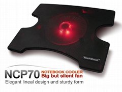 Gaming Laptop Cooling Pad with 200mm Blue LED Fan 