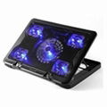 5.6 laptop cooler stand 5 LED fan notebook cooling pad with speed control 1