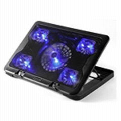 5.6 laptop cooler stand 5 LED fan notebook cooling pad with speed control