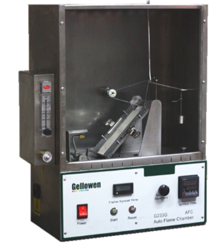 45 degree flammability tester