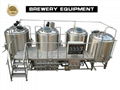 stainless steel 4-vessel beer brewery