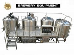 stainless steel 4-vessel beer brewery equipment