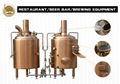 new design copper 2-vessel beer brewing