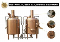 new design copper 2-vessel beer brewing brewery equipment