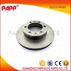 auto parts toyota brake disc 43512-0k060 for hilux
