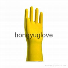 12" 40g Yellow Dipped-lined Household Latex Glove