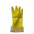 12" 40g Yellow Dipped-lined Household Latex Glove 3