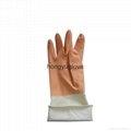 12" 60g Bicolor flocklined household latex glove 2
