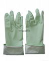 12" 50g Apple Green Flocklined Household Latex Glove With Aloe  5