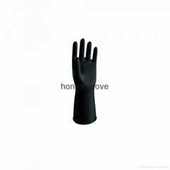 13’‘ 21mil Black Food Grade Flocklined Neoprene Industrial Glove