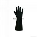 13’‘ 21mil Black Food Grade Flocklined Neoprene Industrial Glove 2