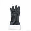 13’‘ 21mil Black Food Grade Flocklined Neoprene Industrial Glove 4