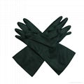 13’‘ 21mil Black Food Grade Flocklined Neoprene Industrial Glove 5