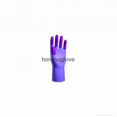 12" 16mil 65g Bicolor Fingered Unlined Household Latex Glove