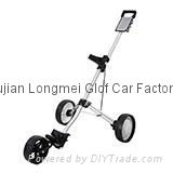 Giantex Foldable 3 Wheel Push Pull Golf Cart Trolley Three Wheels Swivel Folding