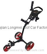 Paragon 3-wheelie Folding 3 Wheel Golf Push - Pull Cart