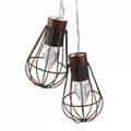  Solar LED string lights with Vintage Iron Cage style for holiday decoration  4