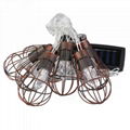  Solar LED string lights with Vintage Iron Cage style for holiday decoration  5