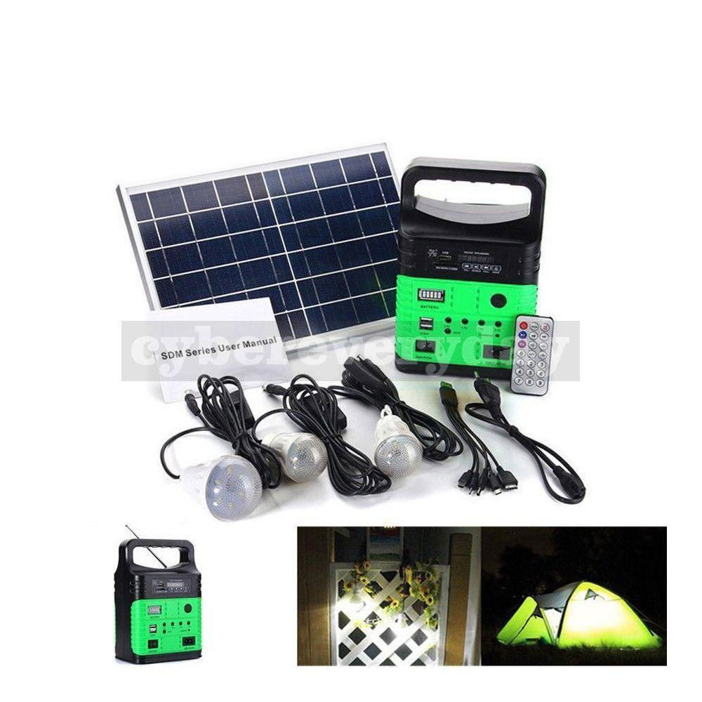 USB Charger Home System FM Solar lighting system solar energy kit 2
