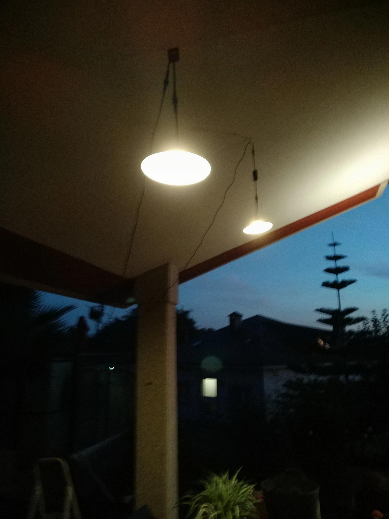 Waterproof Double Head Solar Pendant Light Outdoor Indoor Solar Lamp With Cable  3