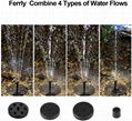 Solar Powered Fountain Pump, Solar Birdbath Fountain, Free Standing Floating Bir 2