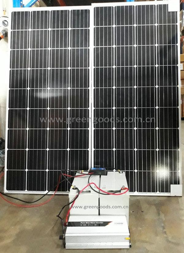 200W 300W solar Panel system kit 2*100W solar panel & 20 30A LCD controller USB  2