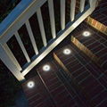 Solar Lights Outdoor White, Garden Deck Solar Disk Lights Waterproof,  3