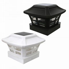 Solar Powered Post Cap Light for 4x4 PVC Posts LED Post Deck Cap Square Fence Li