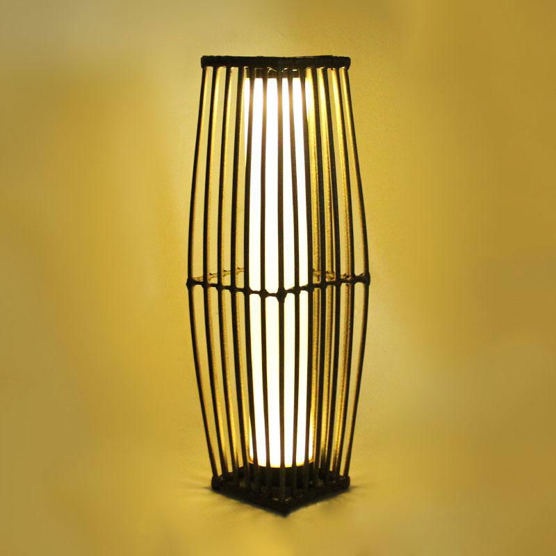 Rattan Solar Pillar Lantern,solar garden lighting,solar led landscape lighting 3