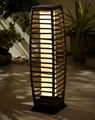 Rattan Solar Pillar Lantern,solar garden lighting,solar led landscape lighting 1