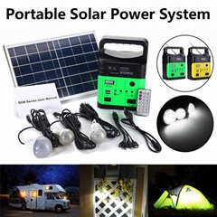 USB Charger Home System FM Solar lighting system solar energy kit