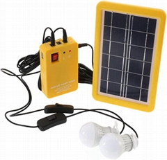Solar Power Panel Generator Home System Kit With 3 LED Bulbs Solar Lamp Emergenc