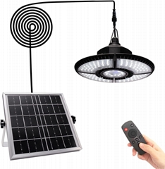 Solar Pendant Light Indoor Outdoor Solar Shed Light With Remote Solar 4+1 Leaves